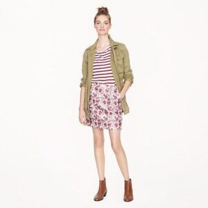 J. Crew Collection floral brocade mini skirt 8